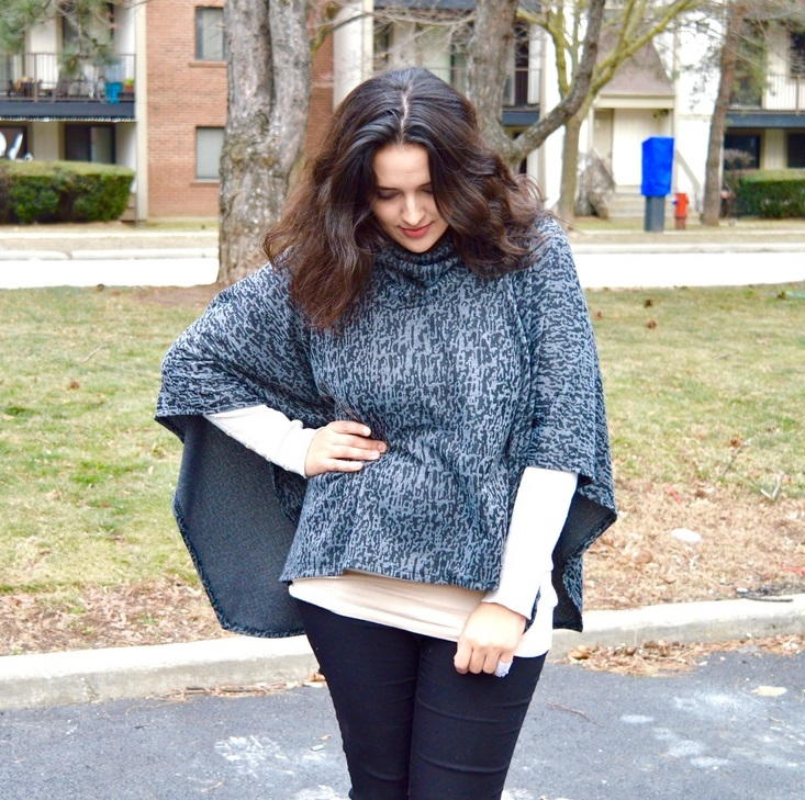 Autumn Cowl Neck Poncho