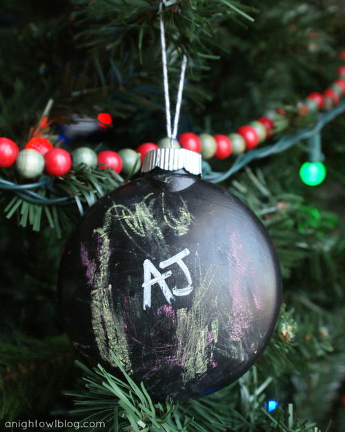 Playful Holiday Chalkboard Ornament