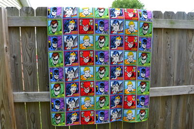 DC Super Friends Squares Blanket