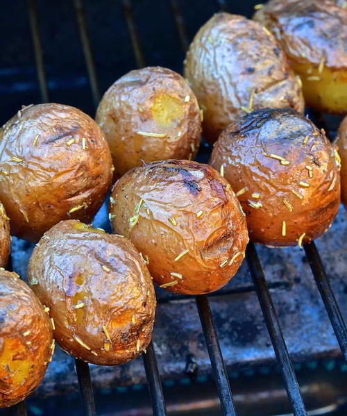 Grilled Baby Potatoes with Rosemary