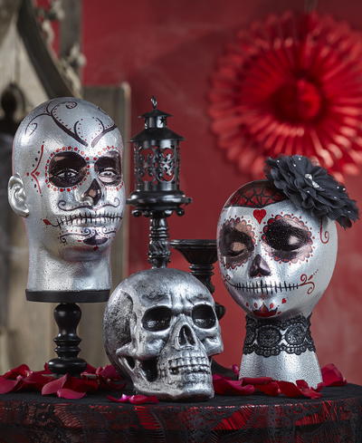 Day of the Dead Decorated Foam Heads