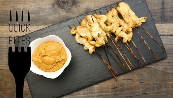 Chicken Satay Skewers with Peanut Sauce