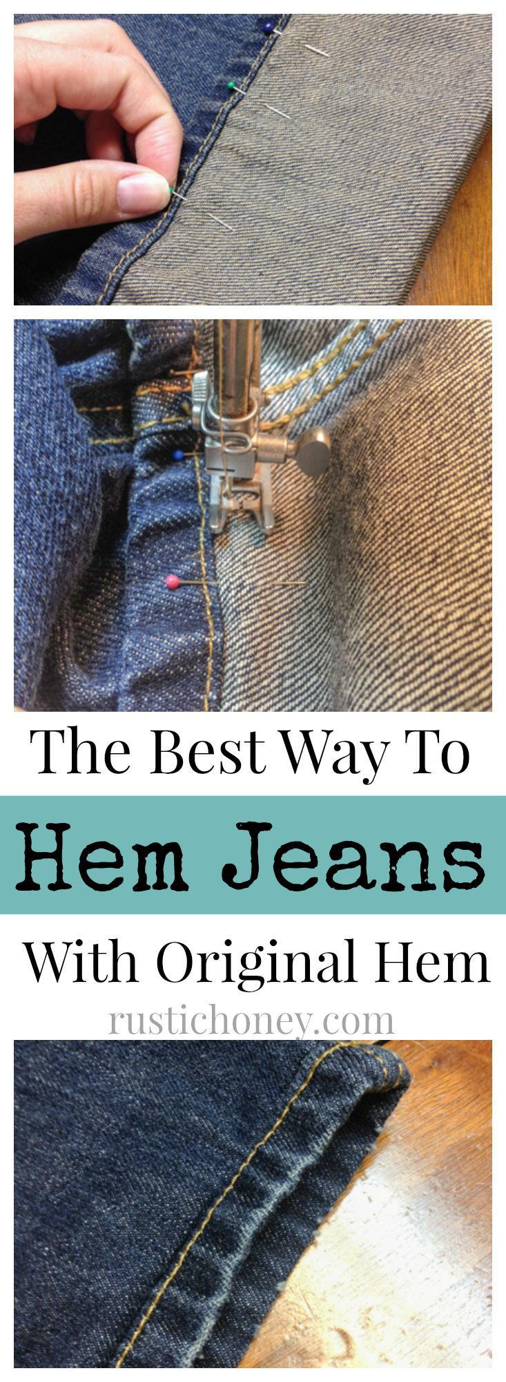 DIY: Hem Your Jeans Like A Pro | AllFreeSewing.com