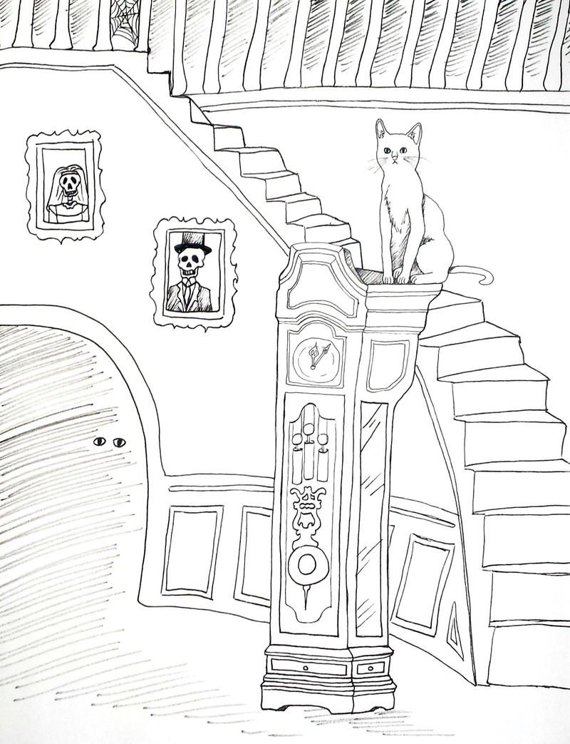 Halloween Cat Coloring Page | FaveCrafts.com