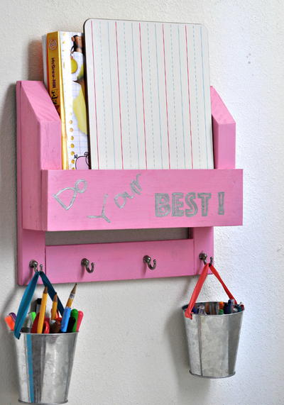 DIY Desk Organizer and Homework Station