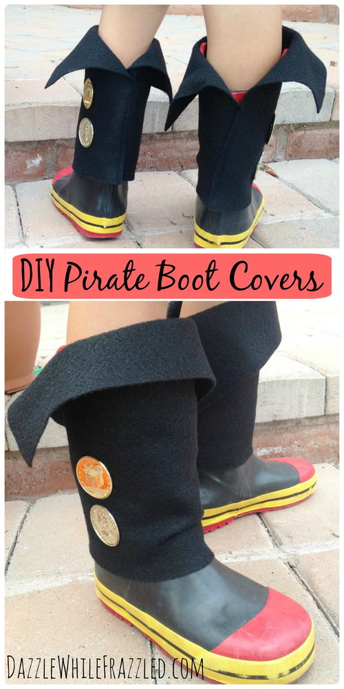 Easy DIY Kid Pirate Boot Covers | FaveCrafts.com