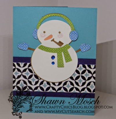 Bundled Up Snowman Homemade Christmas Card
