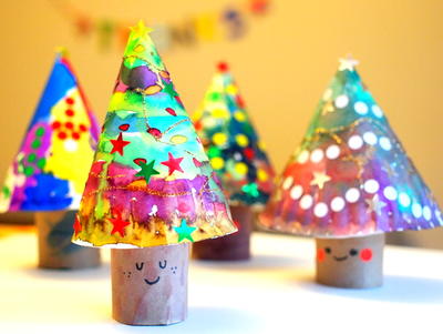3D Christmas Tree Crafts for Kids