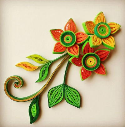 Simple Quilling Paper Grass - The Papery Craftery