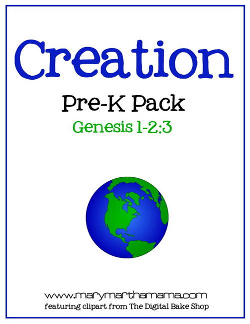 Creation Preschool Printables