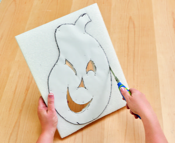Glowing Jack O' Lantern Silhouettes | AllFreeHolidayCrafts.com