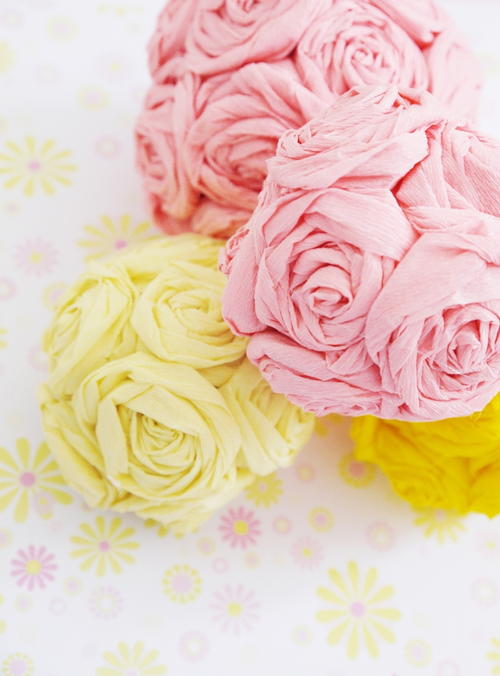 DIY Tissue Paper Flowers Pomanders