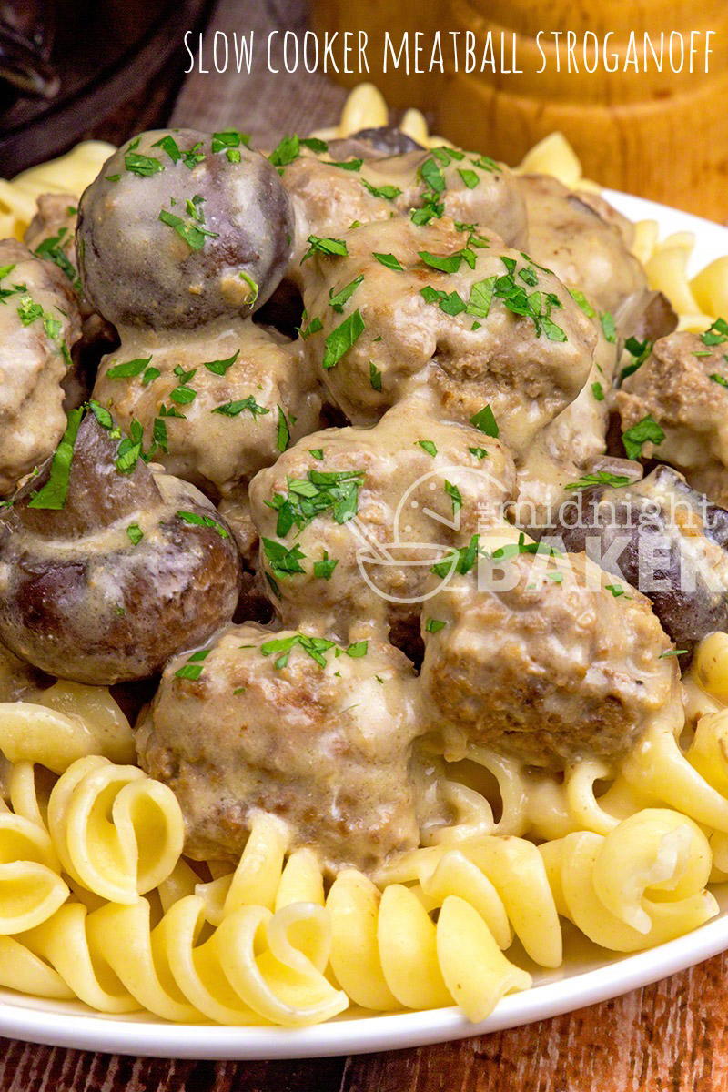 Easy Slow Cooker Meatball Stroganoff  FaveSouthernRecipes.com Easy Slow Cooker Meatball Stroganoff  FaveSouthernRecipes.com