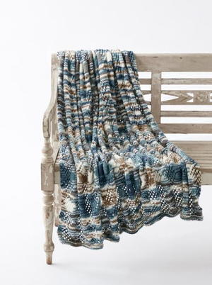 Seascape Lace Knit Blanket Pattern