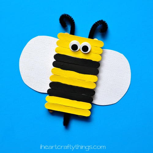 Popsicle Stick Busy Bee Craft
