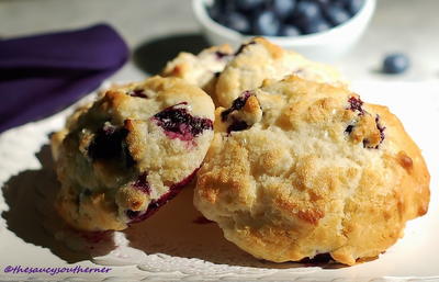 Simple Blueberry Spoon Biscuits