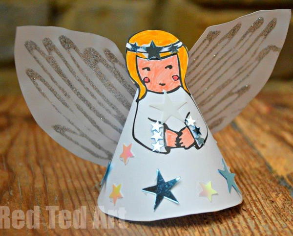How To Make Paper Christmas Angel Craft 