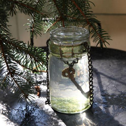 Key to Christmas Homemade Snow Globe