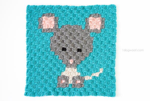 Zoodiacs Mouse Afghan Square