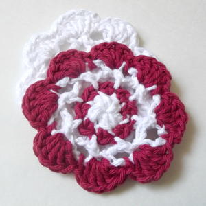 Crochet Flower Coaster | AllFreeCrochet.com