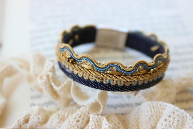 Denim Oriental Bracelet