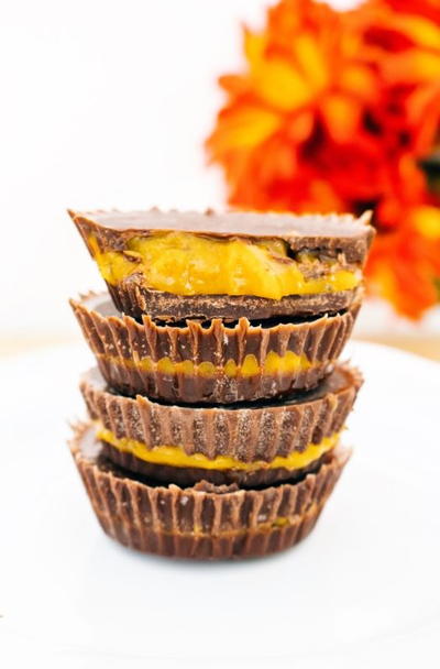 Pumpkin Spice Caramel Chocolate Cups