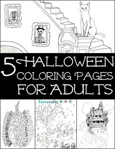 Download 5 Free Halloween Coloring Pages For Adults Pdf Favecrafts Com