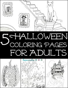 Cemetery Halloween Coloring Page Favecrafts Com