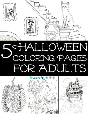 5 Free Halloween Coloring Pages For Adults Pdf Favecrafts Com
