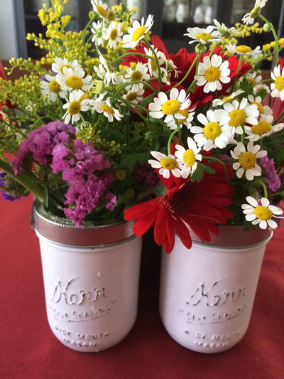 Mason Jar Flower Caddy