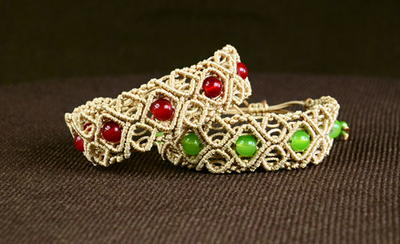 Jingle Beads Christmas Macrame Bracelet