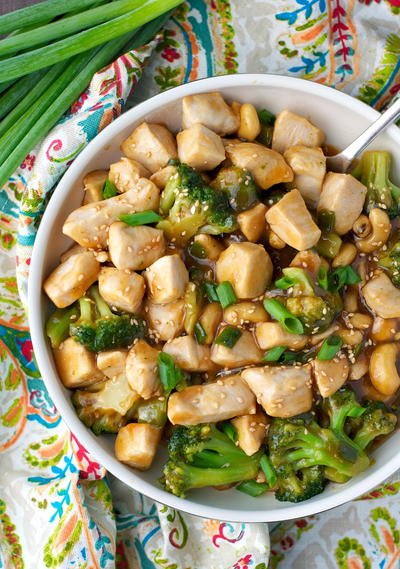 One Skillet Cashew Chicken