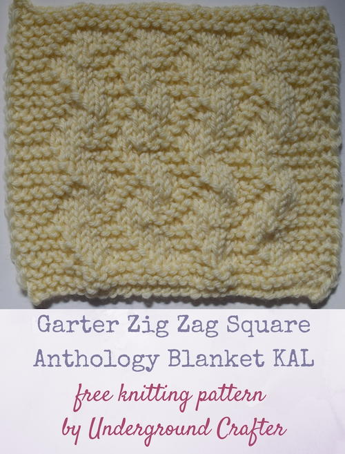 Garter Zig Zag Square