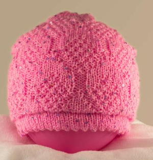 Pink Sequin Knit Beanie Pattern