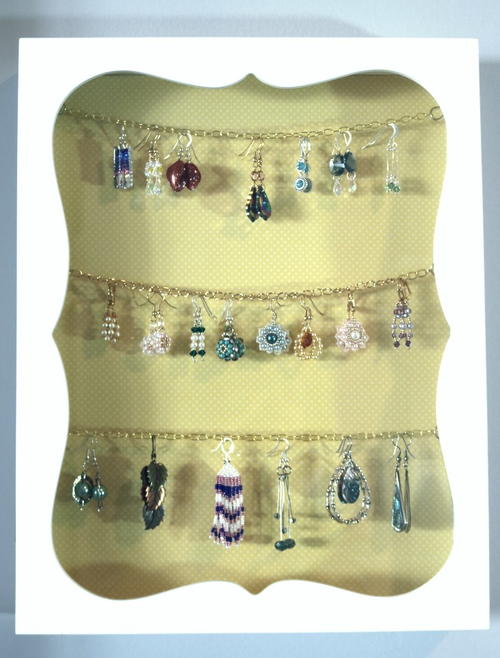 DIY Earring Jewelry Organizer