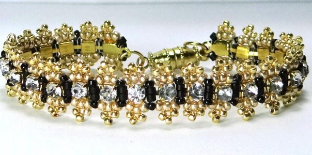 Bead and Rhinestone Bracelet