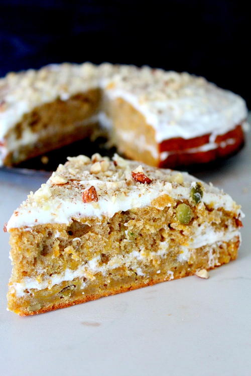 Pumpkin Cake with Lemon Cheese Frosting