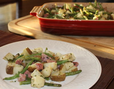 Roasted Potato and Ham Casserole