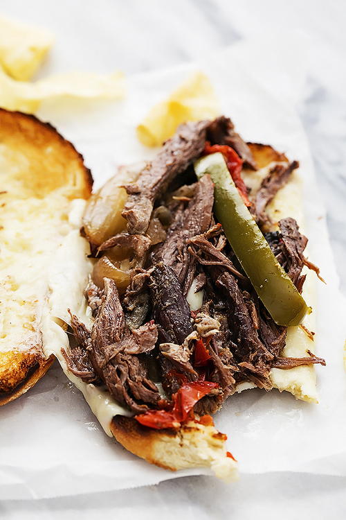 Easy Slow Cooker Philly Cheesesteaks