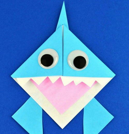 JAW-some Origami Shark Bookmark