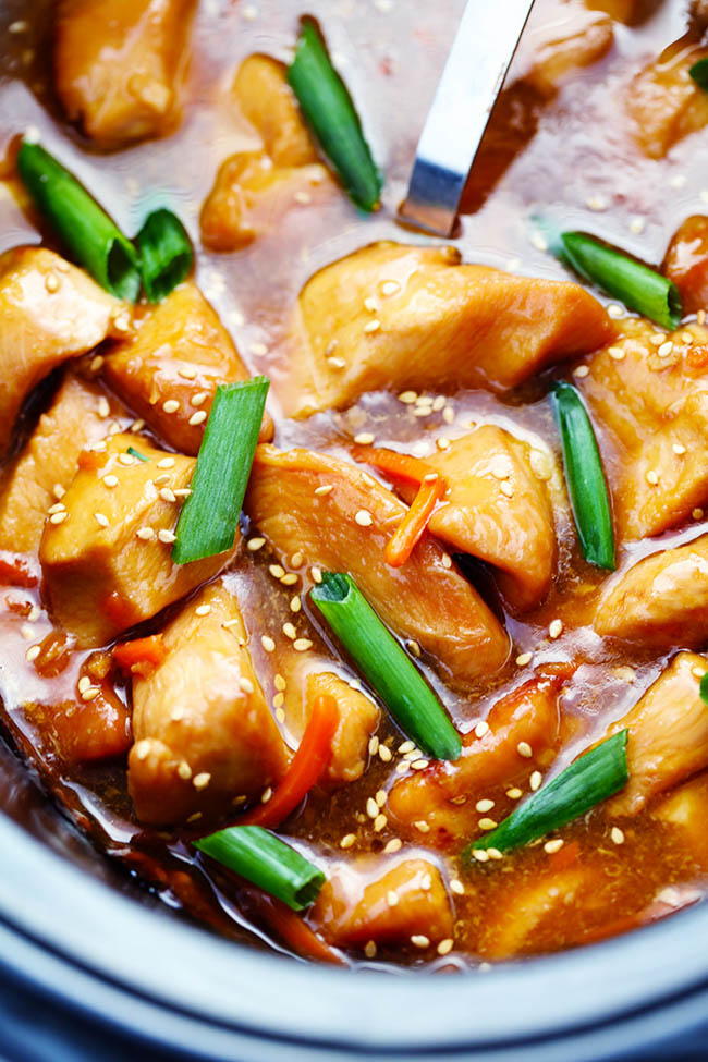 Easy Slow Cooker Mongolian Chicken | AllFreeSlowCookerRecipes.com