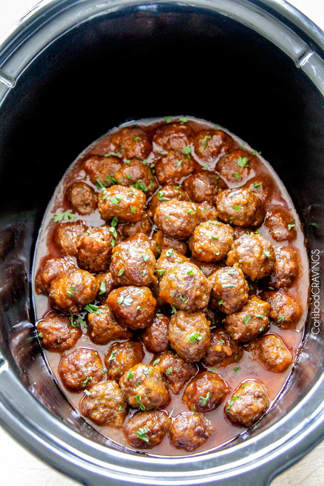Slow Cooker Honey Buffalo Meatballs