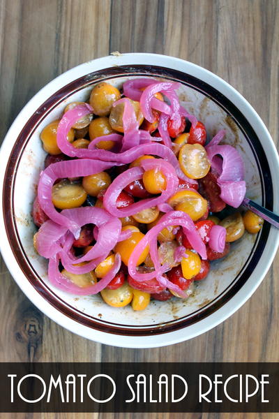 Tomato Salad Recipe with Pickled Onions