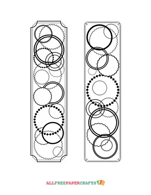 Continuous Circles Coloring Page Bookmarks