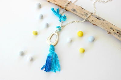 Yarn Tassel Necklace | AllFreeJewelryMaking.com