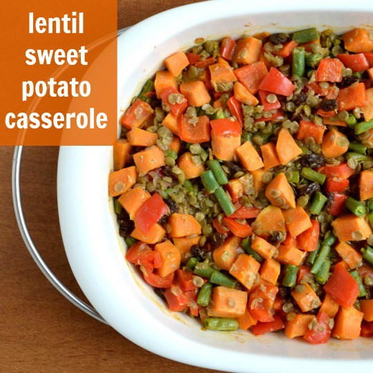 Sweet and Spicy Lentil Sweet Potato Casserole