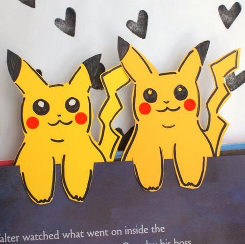 Paint Chip Pikachu DIY Bookmarks