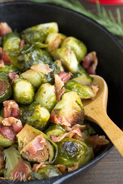 Bacon and Bourbon Braised Brussles Sprouts