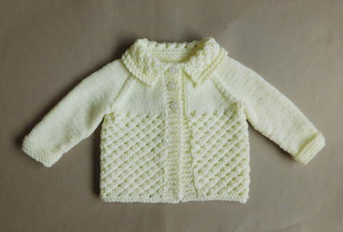 Morning Star Knitted Baby Sweater | AllFreeKnitting.com