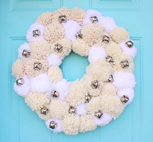 Pottery Barn-Inspired Silver Bells Wreath | AllFreeSewing.com